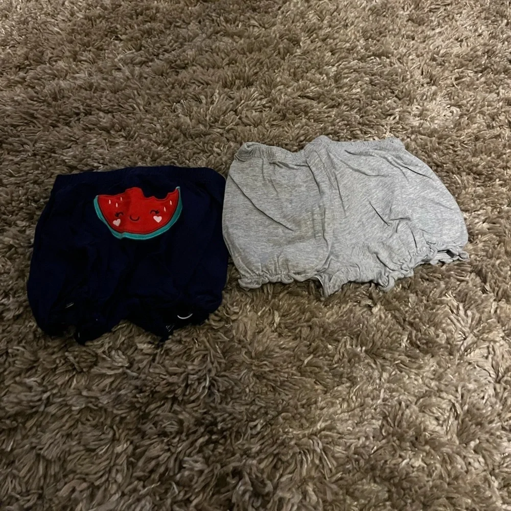 Carters set of two infant shorts,‎ one with watermelon on the bottom